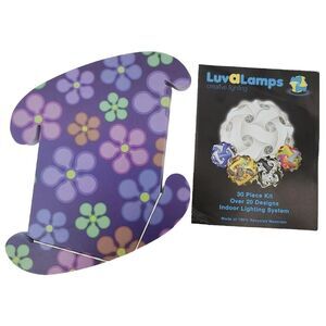 Flower Puzzle Lamp Kit 30 Pieces Purple DIY FanLampz Light & Cord Not Included